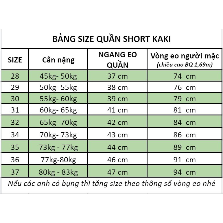 Quần short kaki nam lưng thun, từ 45kg đến BIG SIZE 90kg - NH shop