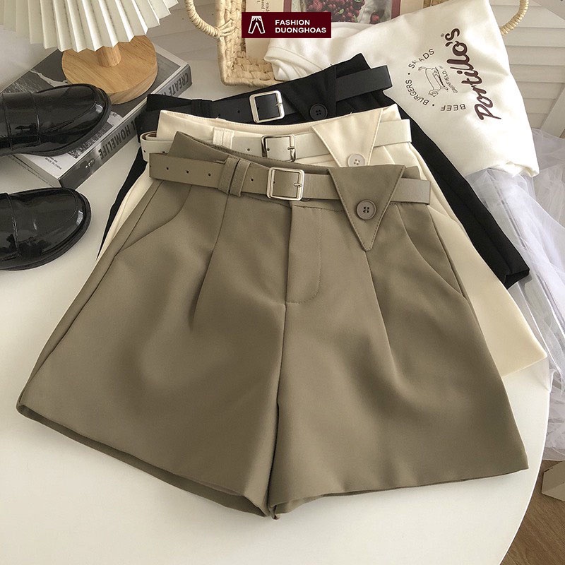Quần đùi short nữ lưng cao cạp nhê tam giác cá tính không đai đẹp 37