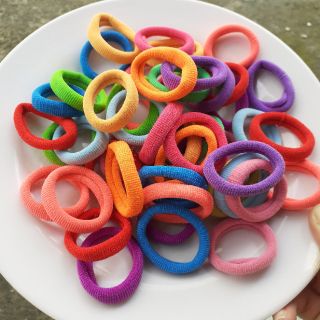 Túi 48 dây cột tóc màu cỡ nhỏ (đường kính 3.5cm)