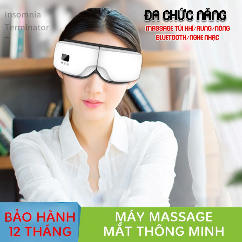 Máy Matxa Mắt Thông Minh Đa Chức Năng M078-Massage Túi Khí, Rung, Nóng, Nhạc, Bluetooth