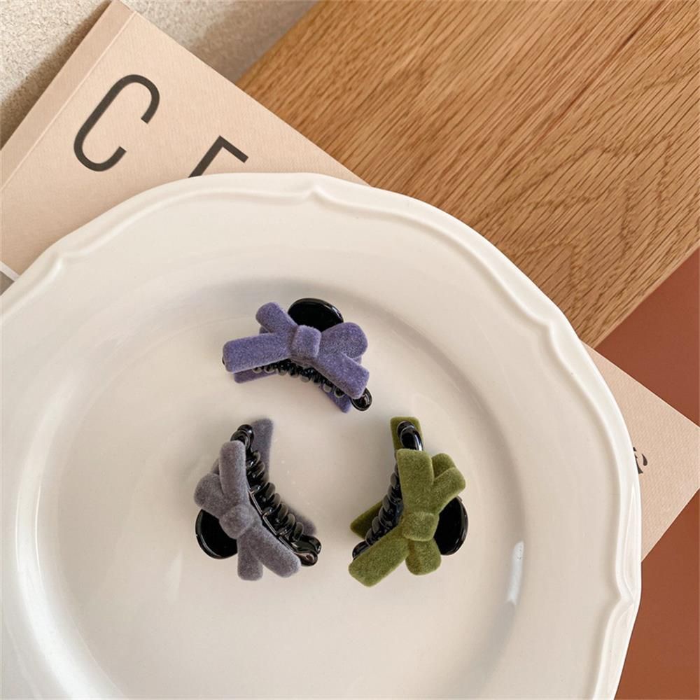 Nơ cài tóc MIHAN1 màu đỏ chất liệu nhung thời trang cho nữ