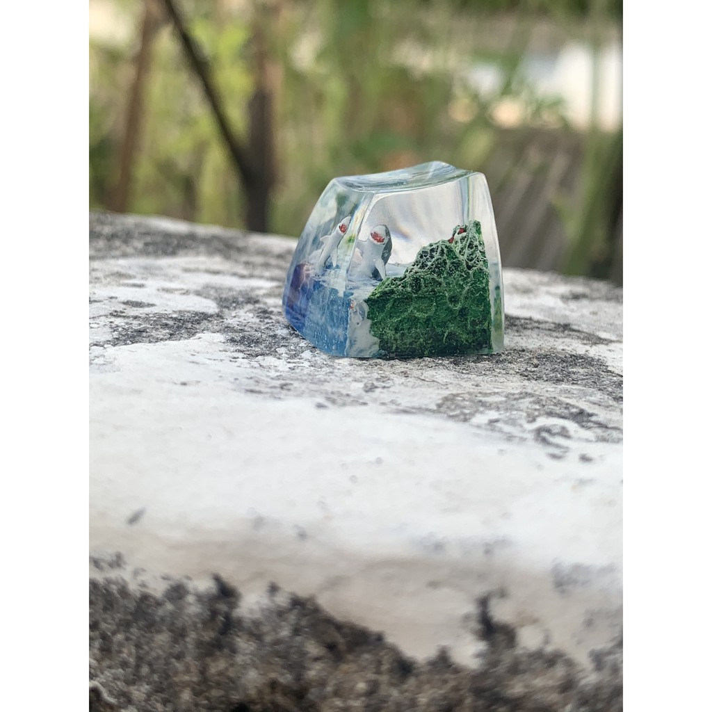 Nút bàn phím keycap cá mập và biển cả
