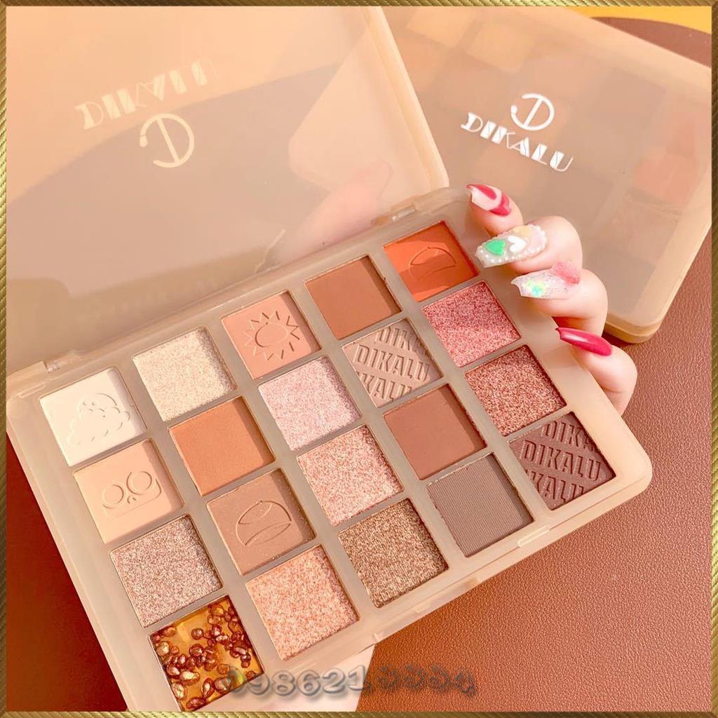 Bảng phấn mắt hạt dẻ 20 ô màu lì nhũ lâu trôi DIKALU trang điểm mắt DHD2 | BigBuy360 - bigbuy360.vn