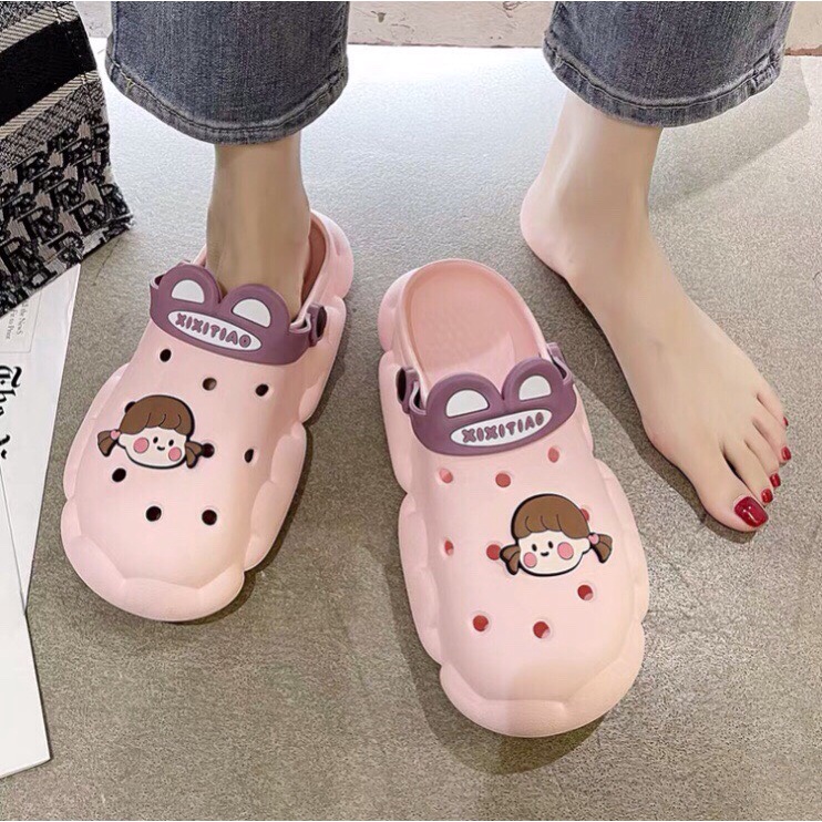 Video Dép sục nữ siêu êm chân tặng sticker chibi siêu xinh