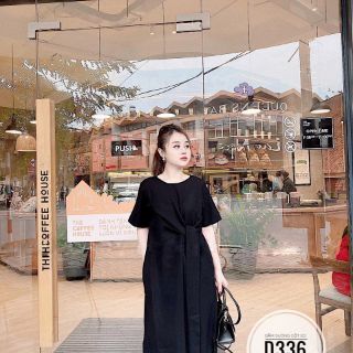 Đầm suông big size cột eo từ 55kg - 90kg