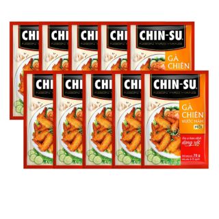 Hộp 10 Gói Gia Vị Hoàn Chỉnh Dạng Xốt Chin-Su Gà Chiên Nước Mắm (70g x 10)