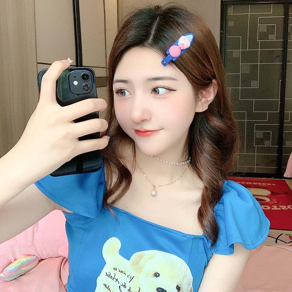 QQMALL Kẹp Tóc Trang Trí Hình Bánh Kem Tráng Miệng Dễ Thương Sáng Tạo
