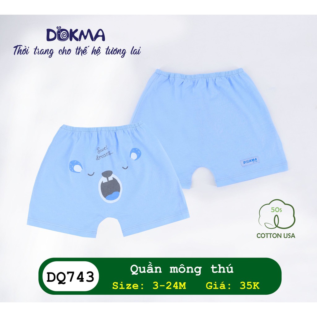 Quần mông thú Dokma cho bé trai bé gái (3-24m) DQ743