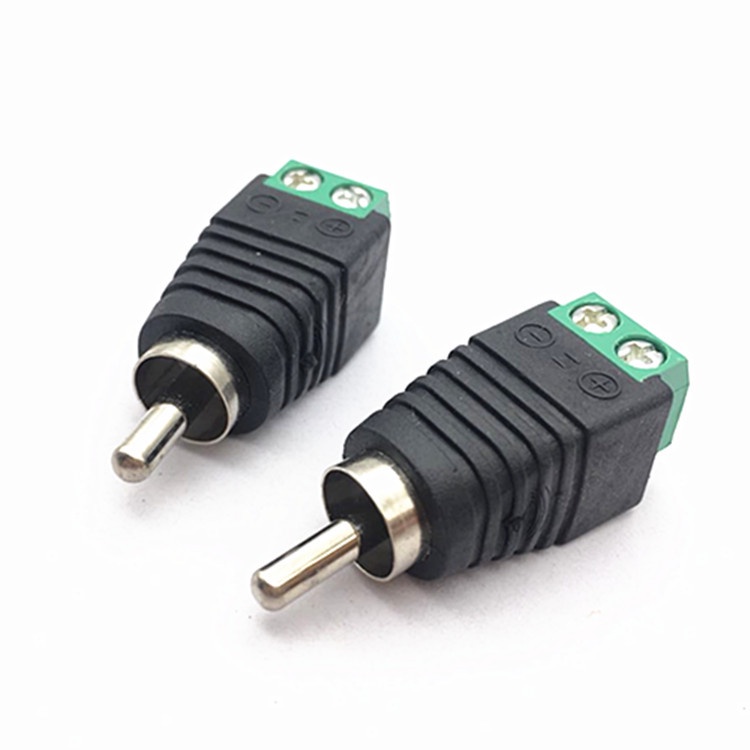 Jack âm thanh AV RCA vặn vít màu xanh đen, jack hoa sen giá rẻ