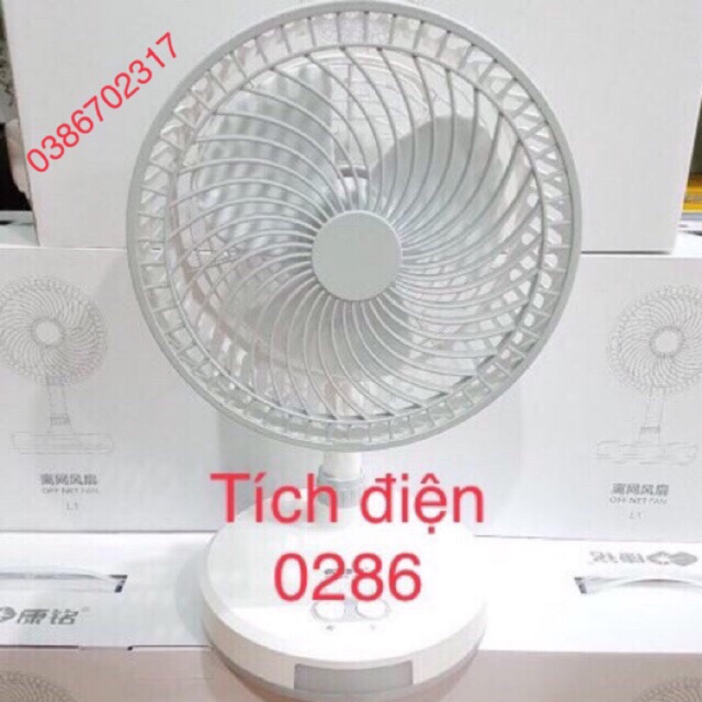 [Mã ELHA22 giảm 6% đơn 300K] Quạt Sạc Tích Điện 3 Chế Độ Gió KM-F0286 + Có Đèn Led