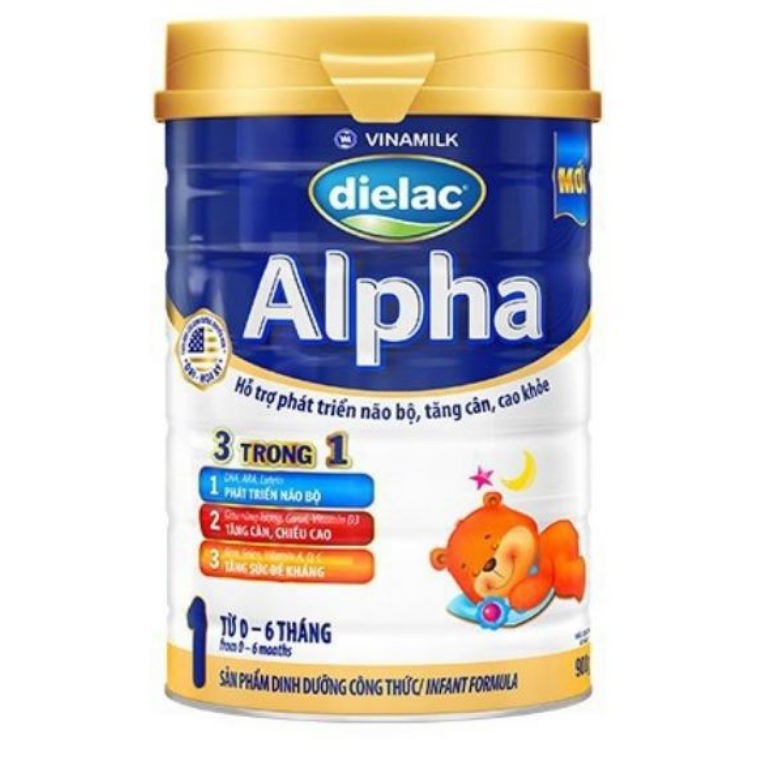 Sữa bột Dielac Alpha 1 900g cho trẻ 0-6 tháng tuổi