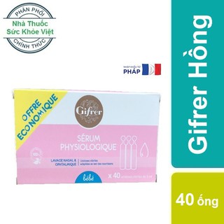 Nước Muối Sinh Lý Gifrer Màu Hồng Của Pháp - Hộp 40 ống
