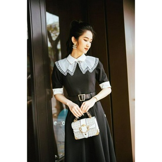 Váy xoè 2 bản cổ CCHAT