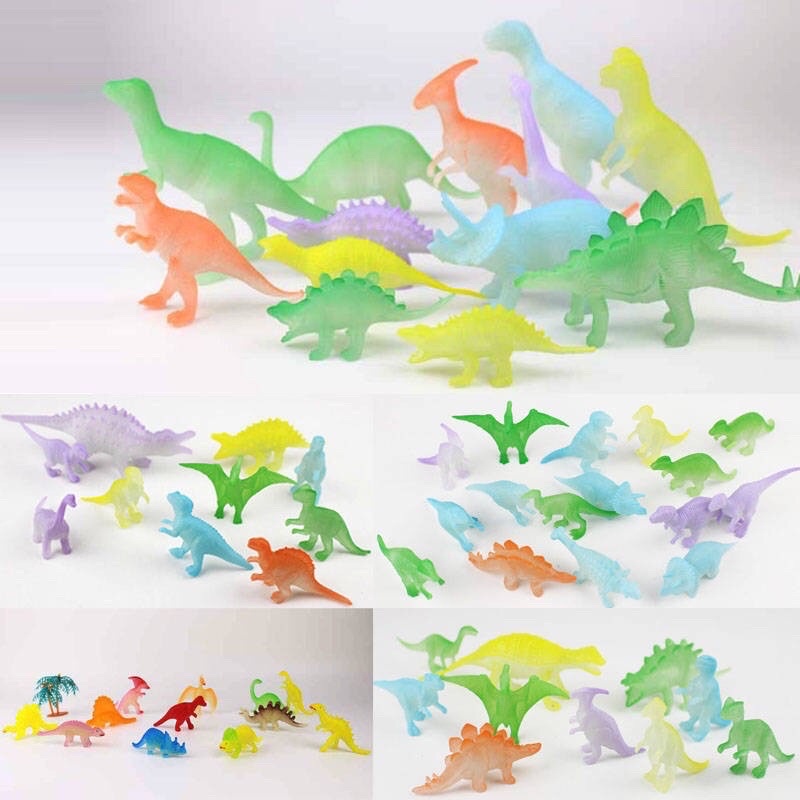 Đồ chơi mô hình bộ 6 khủng long Dinosaurs World dạ quang phát sáng trong tối nhiều mẫu