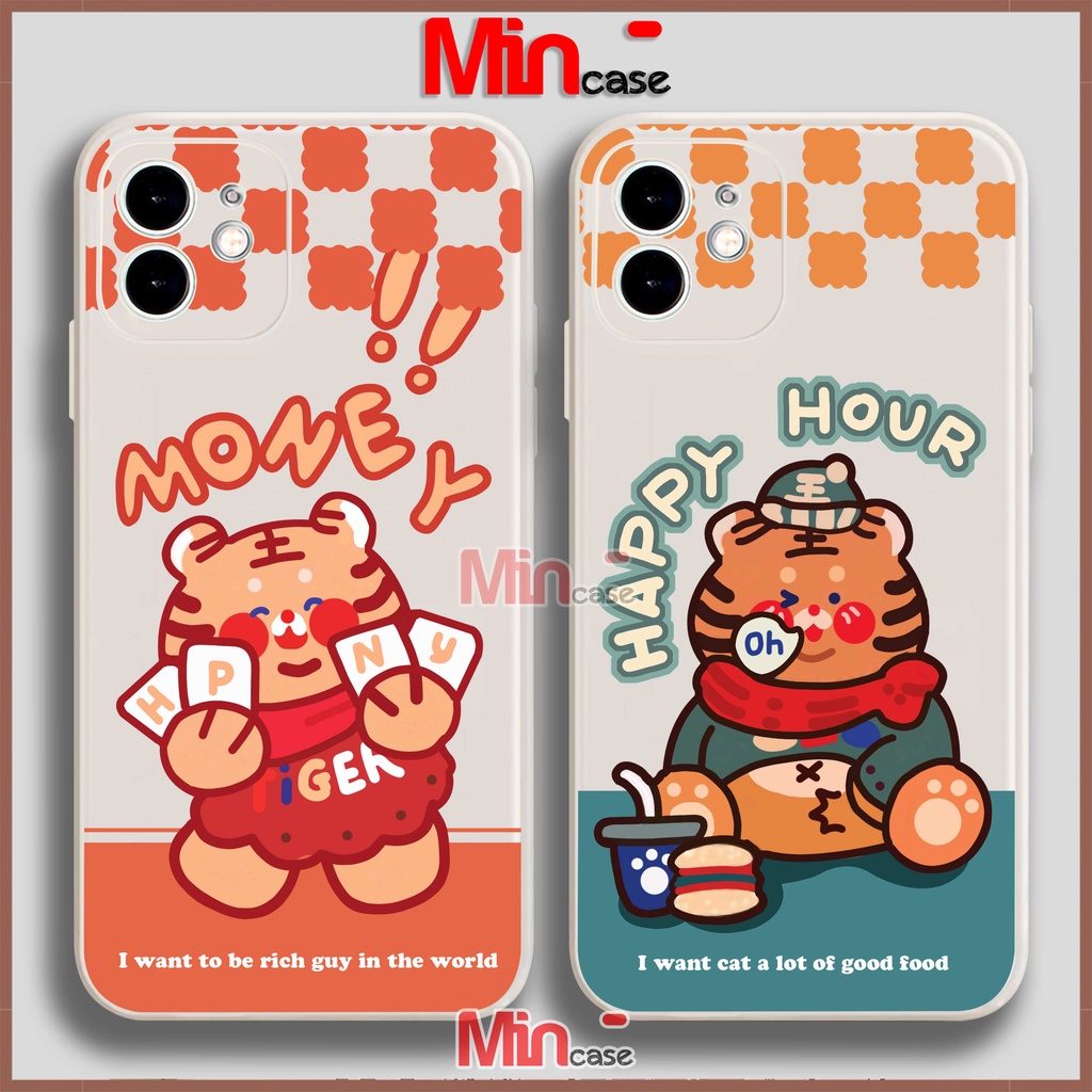 Ốp lưng iPhone Hổ Tiger viền vuông silicon mềm dẻo cho iphone 6/6s/7/8/X/XS/XR/11/12/13 Pro Plus Max cute dễ thương đẹp