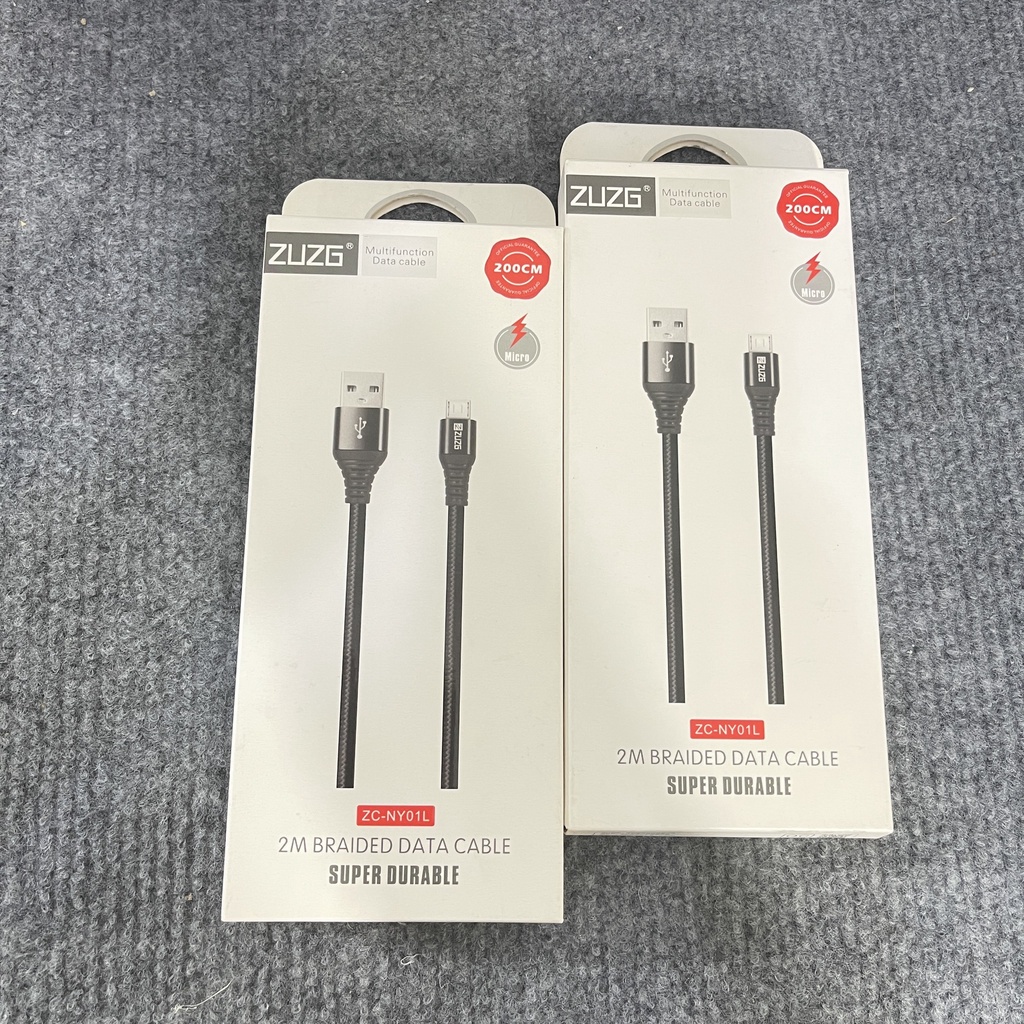 Dây sạc samsung zuzg NY-01L micro usb 2m sạc nhanh bọc dù siêu bền bảo hành 12 tháng