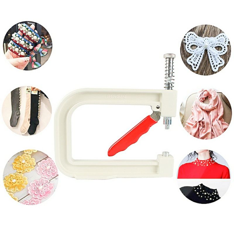 Bộ Máy đính hạt trai(hạt không có lỗ ), Dùng Để Trang Trí Nón / Giày Dép / Đồ Thủ