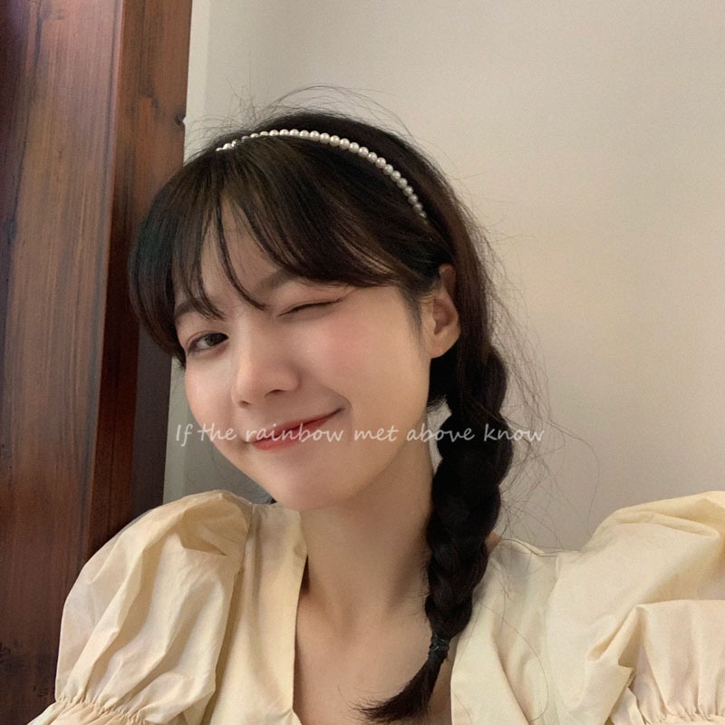 IF ME Băng Đô Hoa Đính Ngọc Trai Thanh Lịch Thời Trang Cho Nữ