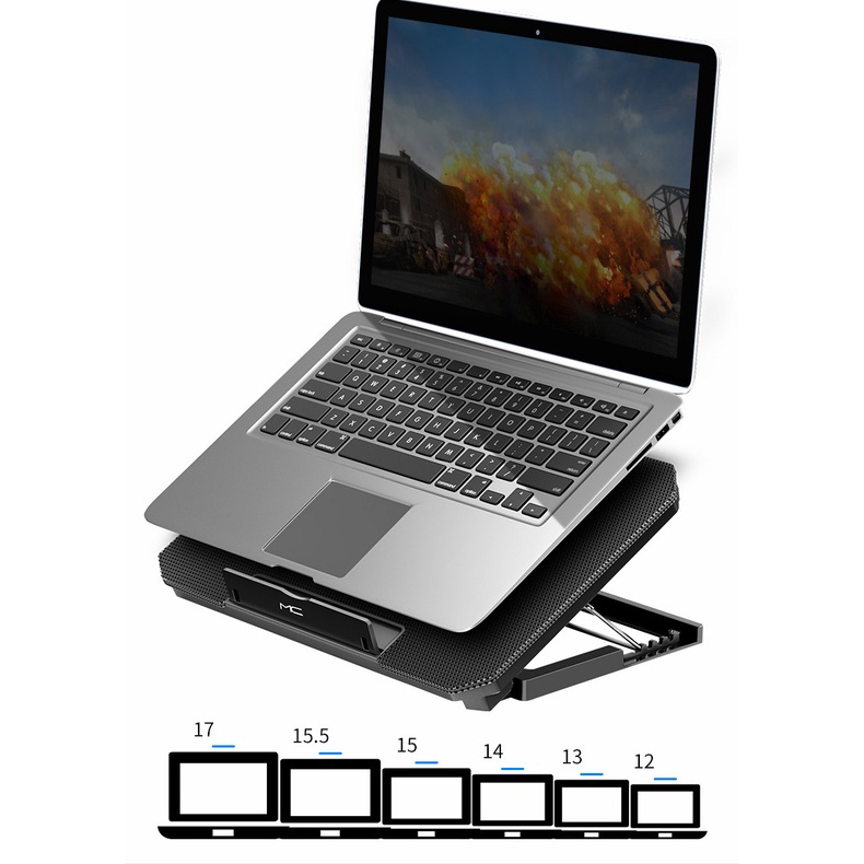 Đế tản nhiệt cho laptop 17inch có núm chỉnh tốc độ Hàng Thật Giá Thật