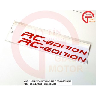 CẶP TEM PHẢN QUANG DÁN PHUỘC RC EDITION MÀU ĐỎ