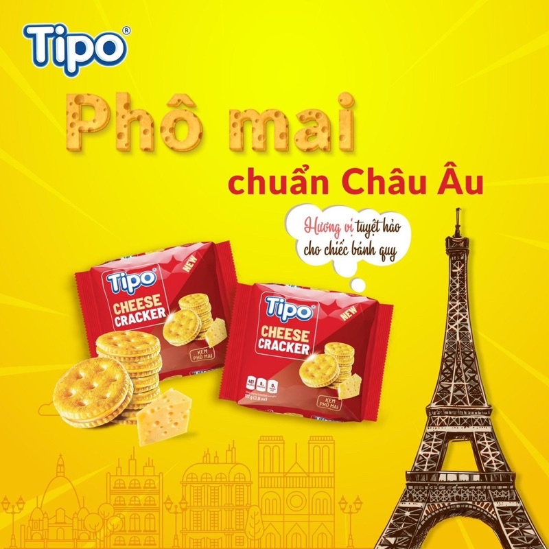 Bánh quy kẹp kem phô mai Tipo 112 g