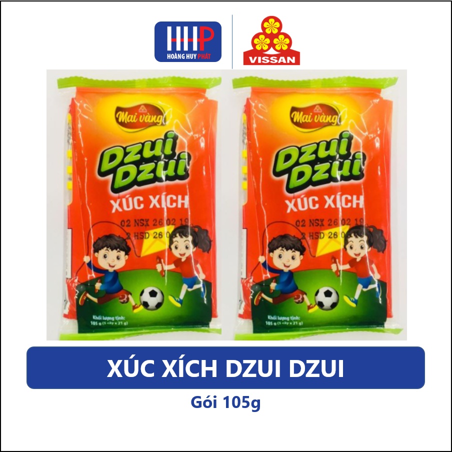 Date mới nhất - Xúc Xích Tiệt Trùng Vissan Dzui Dzui 23g ( 1 gói 5 cây /Gói 105g)