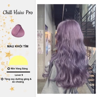 Thuốc nhuộm tóc màu khói tím +