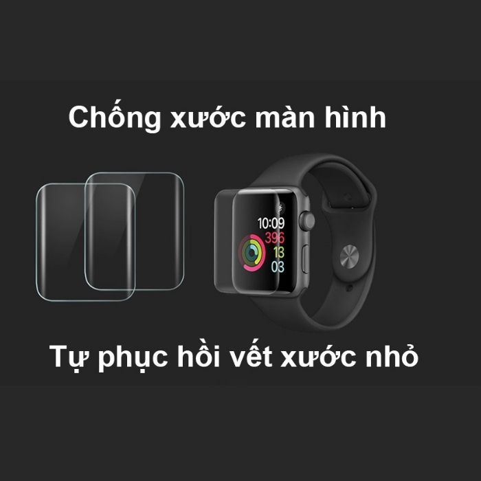 Miếng Dán PPF Apple Watch mặt trước size 38 / 40 / 42 / 44 chống mồ hôi, chống vân tay