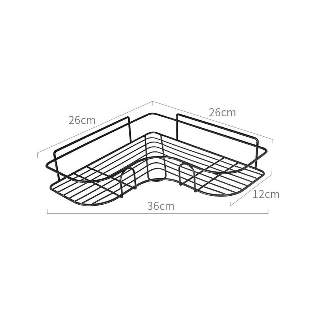 Giá Kệ Góc Gắn Tường KUNBE Bằng Miếng Dính Cường Lực Siêu Chắc Không Cần Khoan Đục