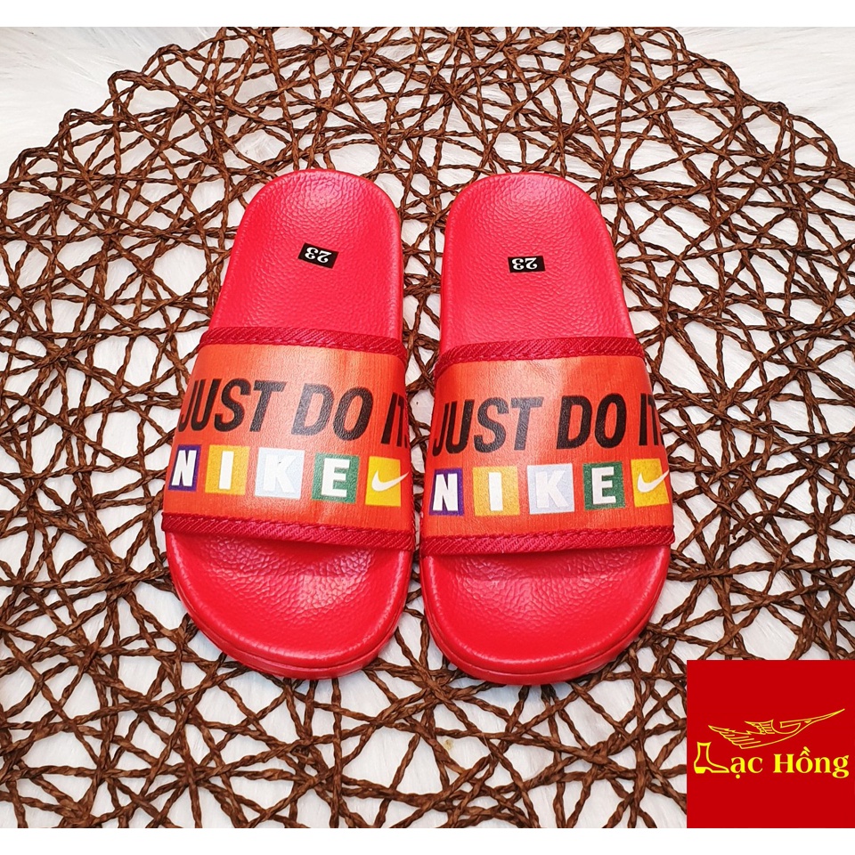 Dép trẻ em quai ngang in hình Just Do It cho bé từ 4 đến 14 tuổi