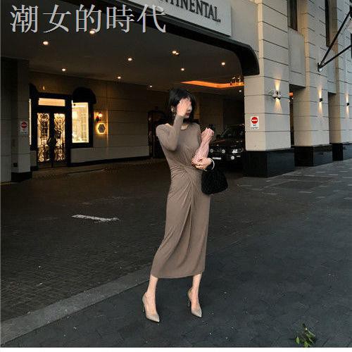 Đầm Tay Dài Nhấn Eo Cao Phối Bèo Thời Trang 2020 Trẻ Trung