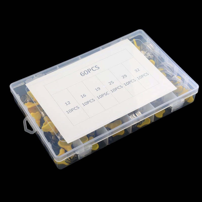 Set 60 Kẹp Ống Bằng Thép Không Gỉ Có Thể Điều Chỉnh Tiện Dụng