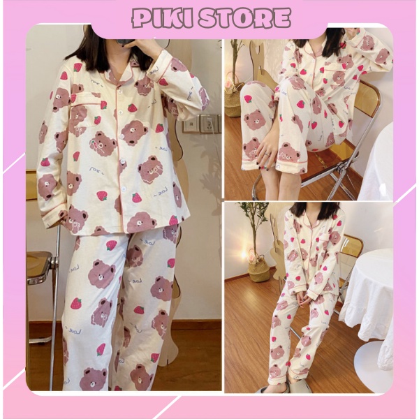 Bộ Ngủ Pijama Dài Tay , Bộ Đồ Ngủ Nữ Cao Cấp | BigBuy360 - bigbuy360.vn