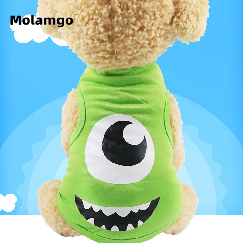 Áo không tay thoáng mát nhiều màu xinh xắn dành cho thú cưng Áo thun mùa hè mềm mại in họa