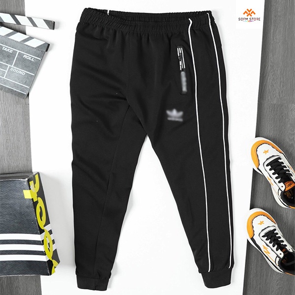 Quần Jogger thể thao nam hàng cao cấp , chất thun poly dày dặn, 2 sọc kẻ Sofm Store