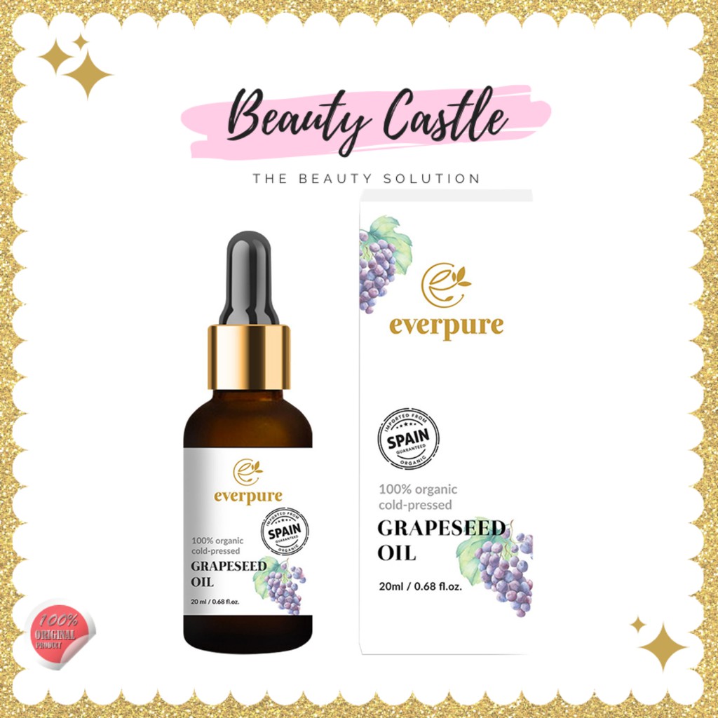 Everpure (hàng Mới Về) Tinh Dầu Hạt Bưởi Hữu Cơ Hữu Cơ Ép Lạnh Dung Tích 20ml 100%