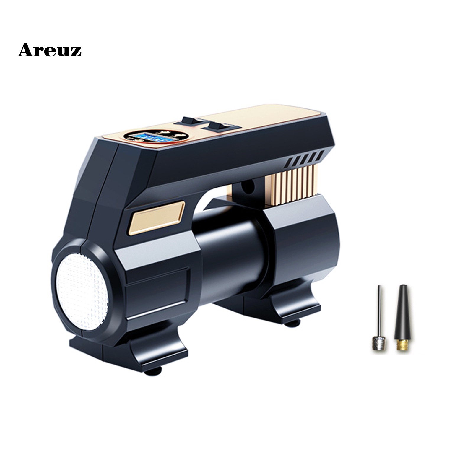 areuz Home  Life Black Car Air Compressor Pointer/Digital Tire Inflator Compressor 30s Quickly Pumping for Auto