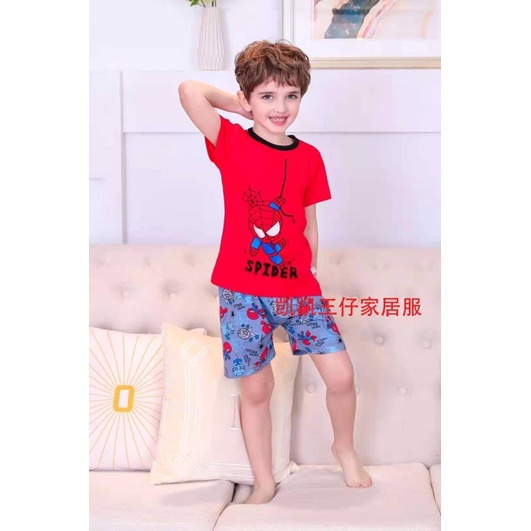 Đồ bộ tay ngắn BINNIE SHOP Đồ bộ mùa hè bé trai từ 16-24kg (3-6 tuổi) chất vải cotton quảng châu xuất hàn KaiKai KTT1