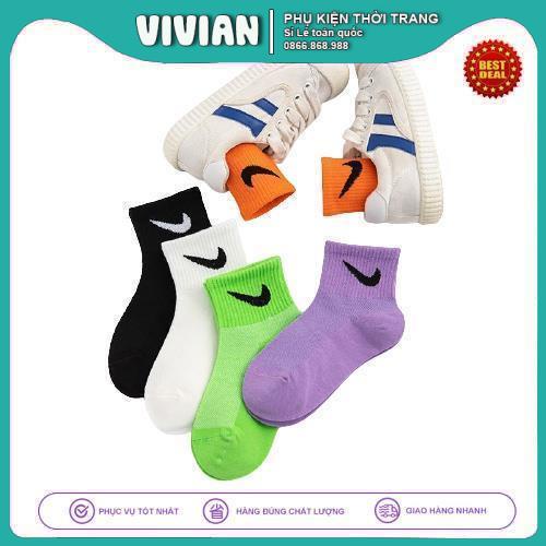 Vớ Trẻ Em NAIKI [COMBO 5 ĐÔI] Tất Trẻ Em COTTON cho bé từ 1 tuổi -15 tuổi, chất liệu mềm mại,co giãn thoải mái