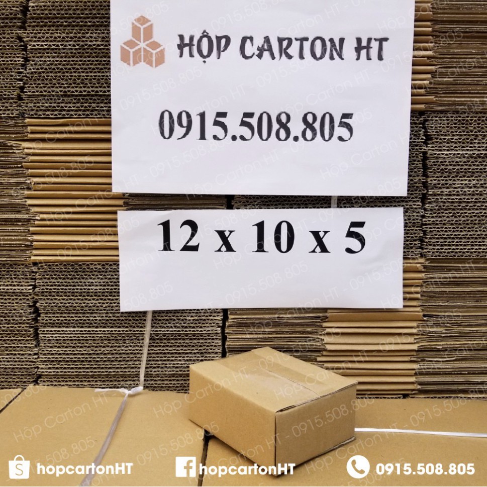 12x10x5 Hộp carton, thùng giấy cod gói hàng, hộp bìa carton đóng hàng giá rẻ