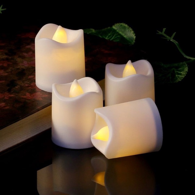 1Pc LED Simulation Candles Light/Battery Powered Flameless Tea Wax Light/Party Decoration Candle Lamp/Flashing