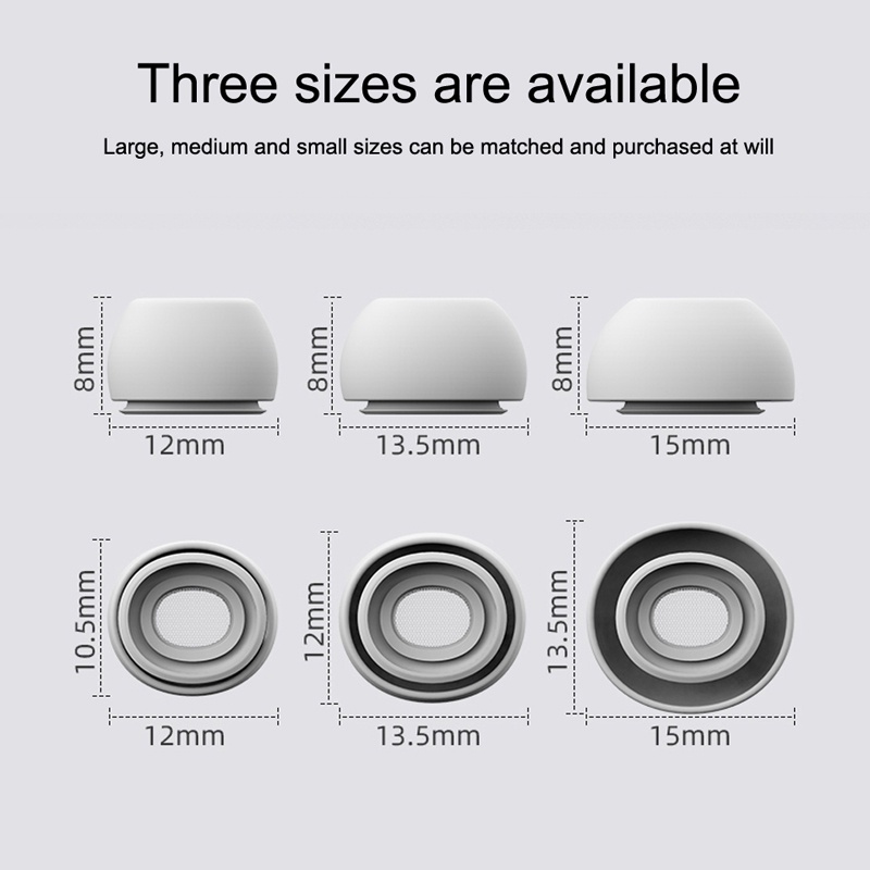 Bộ 3 Nút Bọc Đầu Tai Nghe Bằng Silicon Mềm Kích Thước s Cho apple airpods pro