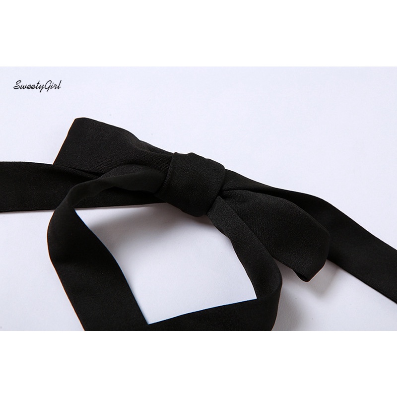 Áo Tank Top Hai Dây Dáng Ôm Màu Tương Phản Đính Nơ Thời Trang 2022 Cho Bạn Gái