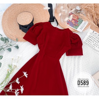 Bigsize Đầm nhung D589