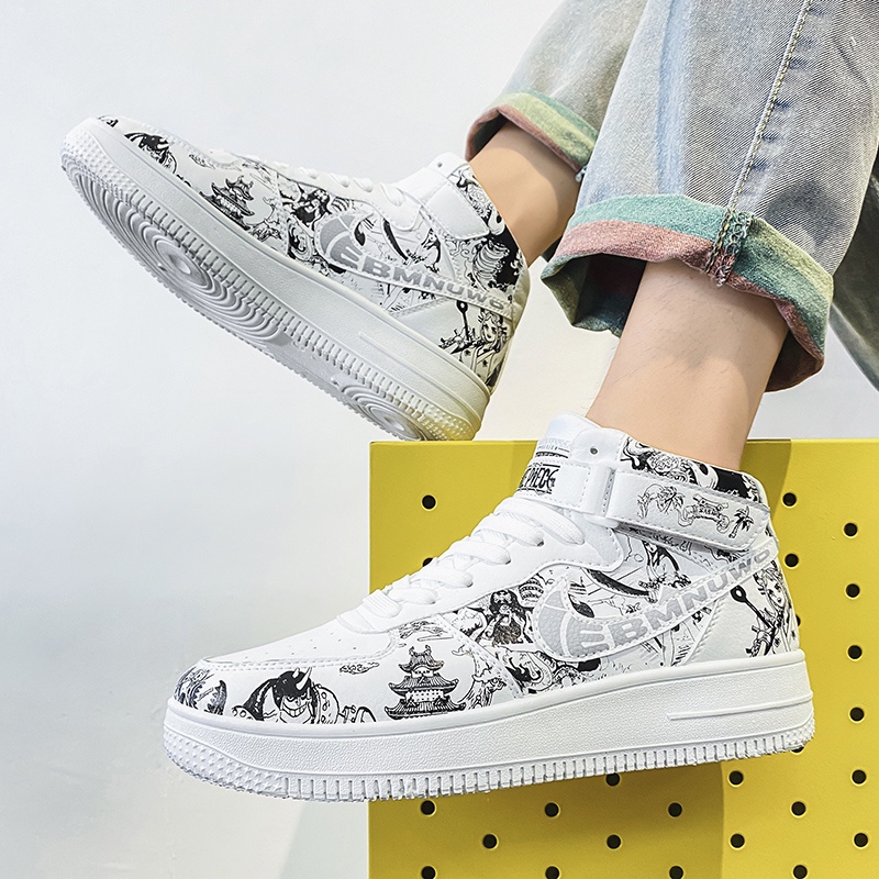 Giày Thể Thao Mềm In Hình Luffy ONE PIECE Thời Trang Chất Lượng Cao Trẻ Trung Cho Nam