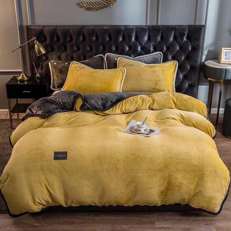 SÉT GA GỐI NỈ NHUNG VIỀN THỪNG 10 MẦU SANG CHẢNH