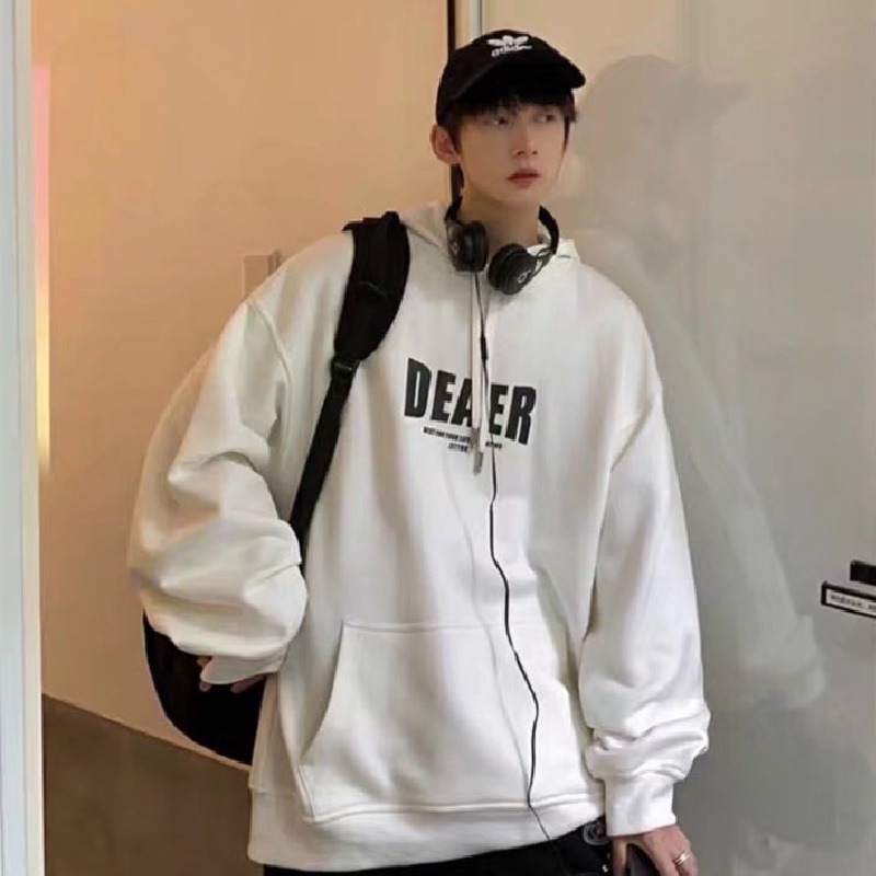 Áo hoodie Thể Thao Dáng Rộng Thoải Mái Phong Cách Hip Hop Đường Phố Cho Nam Cỡ M-5XL