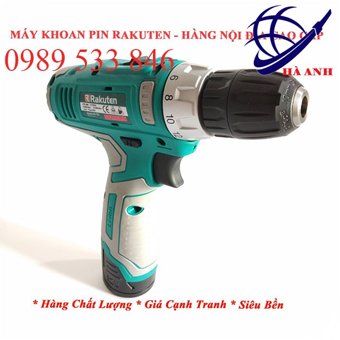 Máy khoan pin 12V Rakuten RK-12V Chính hãng,công nghệ Nhật