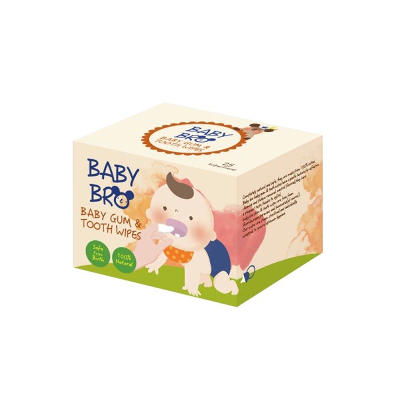 Gạc rơ lưỡi vệ sinh răng miệng Baby Bro 1 chiếc/25 chiếc