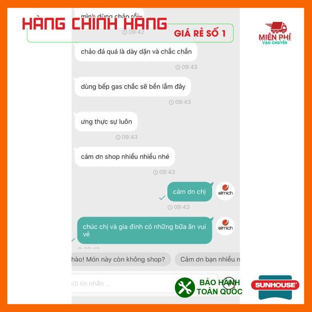 CHẢO CHỐNG DÍNH SIÊU BỀN ĐÁ SUNHOUSE, CHẢO SIÊU BỀN ĐÁ SUNHOUSE  24CM, 26CM, 28CM, 30CM [SBD24,SBD26,SBD28,SBD30]